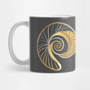 Fibonacci spiral seasheel geometric design for fibonacci day Mug